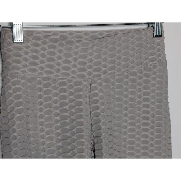 Womans Gray High Waisted TikTok Honeycomb Butt Lift Leggings Size Small - Picture 2 of 7